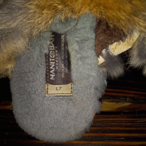 MANITOBAH MUK LUK RABBIT FUR SLIPPERS - Picture 4 of 11
